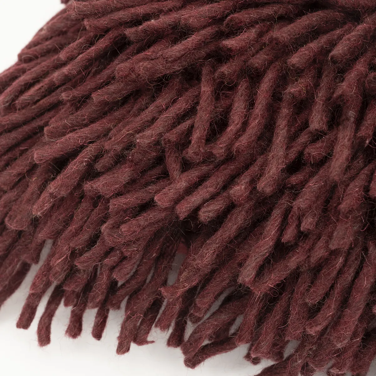 Decorative Cushion in Cotton Moppy Burgundy 50x50 cm