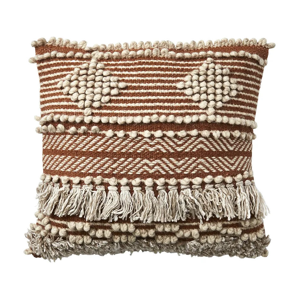 MINNA Cushion cover Rust/beige