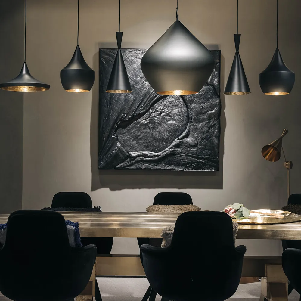 Beat Pendant Stout Black LED