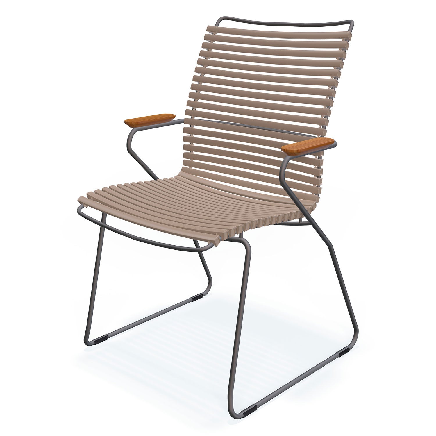 Click armchair high sand/bamboo
