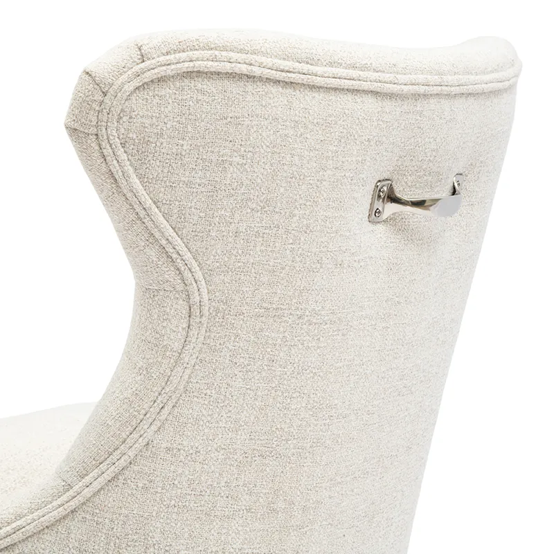 George dining chair rich tweed antique white