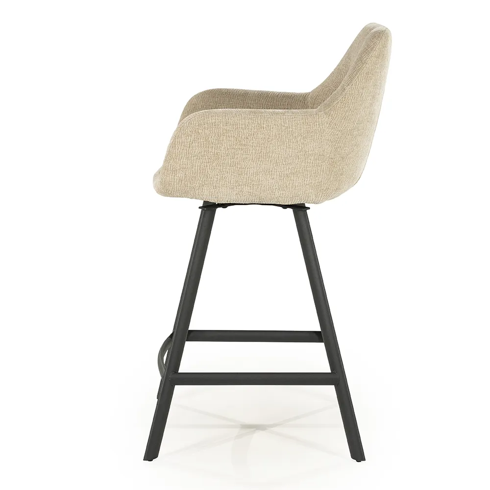 Bliss barstool with armrests - taupe