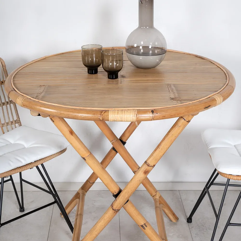 Cane Coffee Table Ø90 cm Bamboo