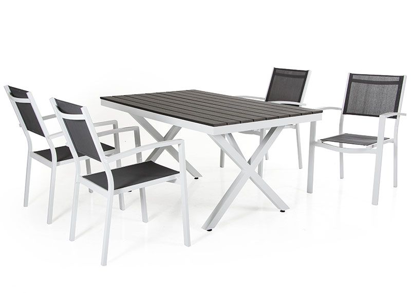 Leone Armchair White / Grey