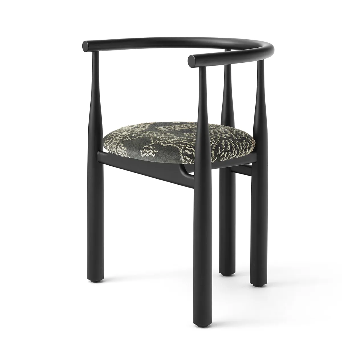 Dining Chair Bukowski Black Dedar Tiger Mountain with armrest