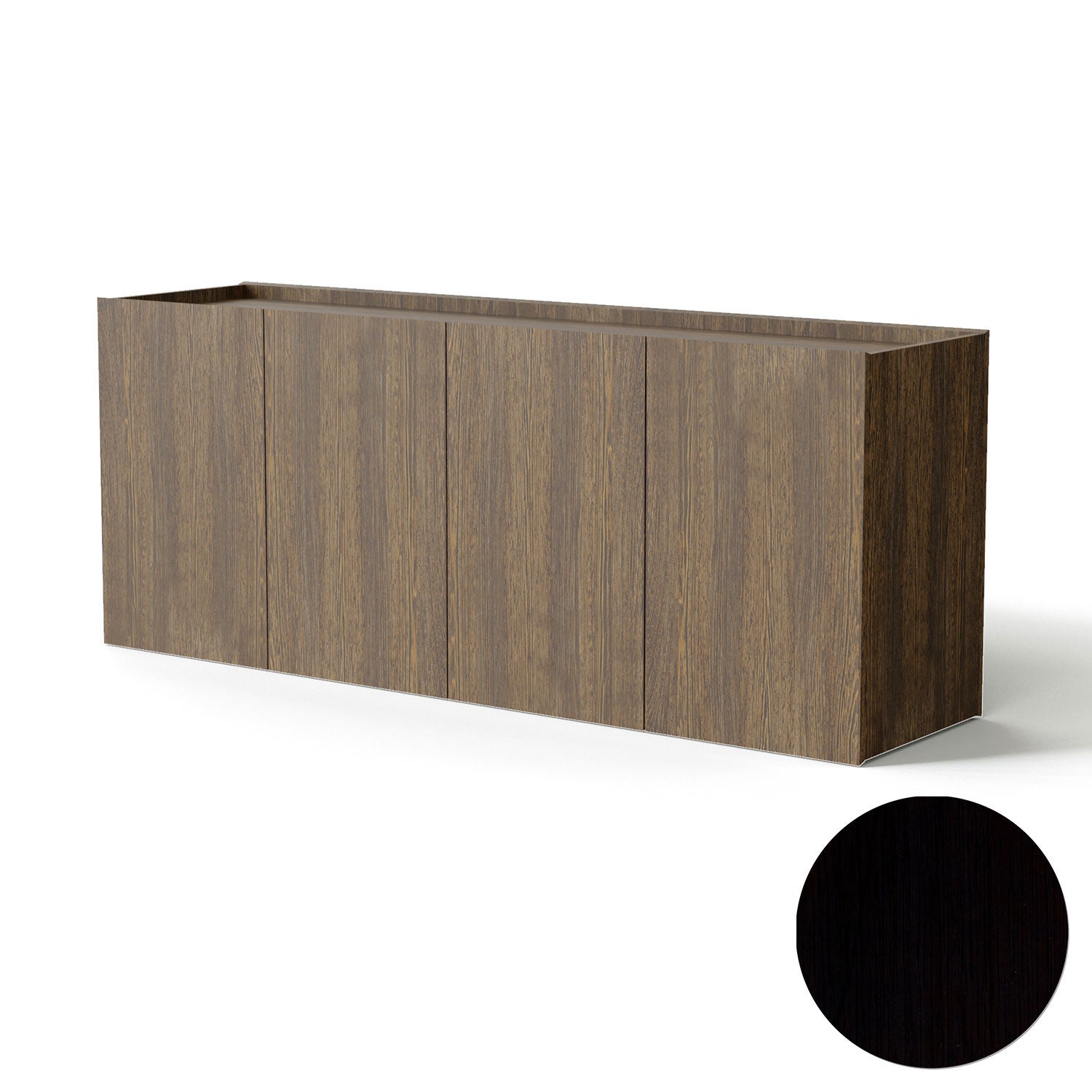 Sm404 Sideboard Black Oak Lacquer 169X43X68cm