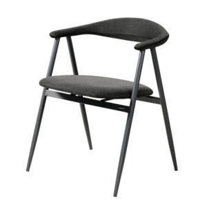 Chair with armrest Black Barley/Anthracite