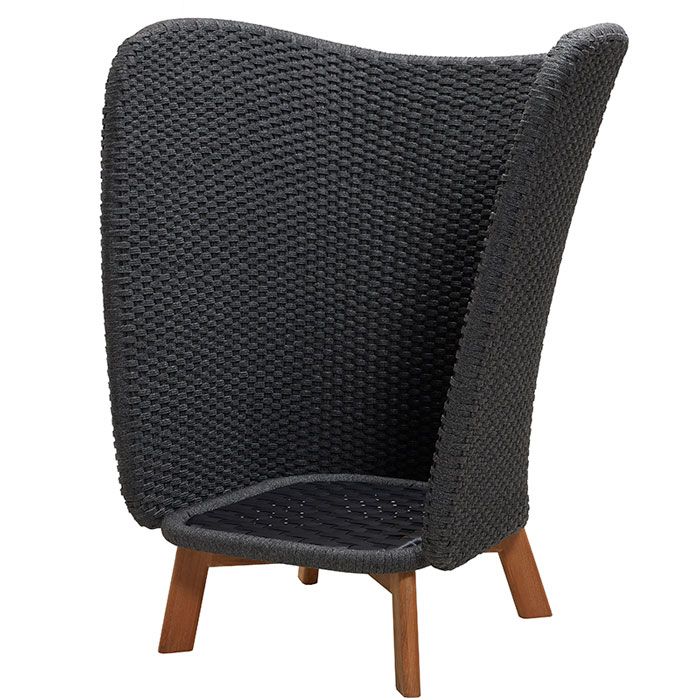 Peacock Wing Armchair Dark Grey Incl. Cushions