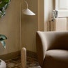 Adjustable Floor Lamp with Travertine Base Arum Cashmere
