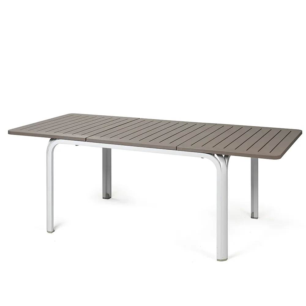 Alloro dining table 100x140-210 cm White Tortora