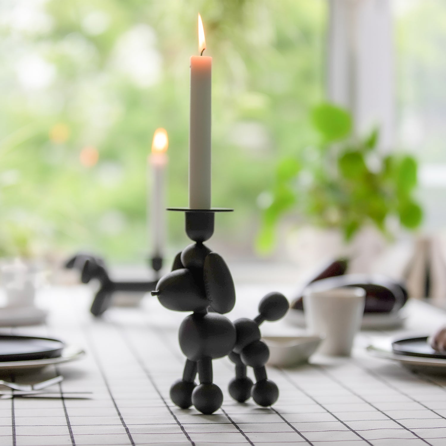 Can-dolly candle holder anthracite