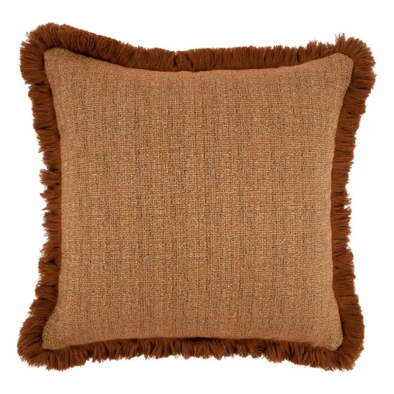 Faye 50x50x4,5 cm Polyester & down feather filling Siam brown