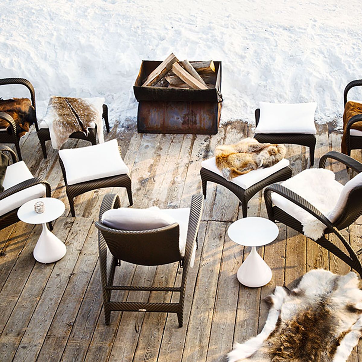 Satellite side table 40 cm white