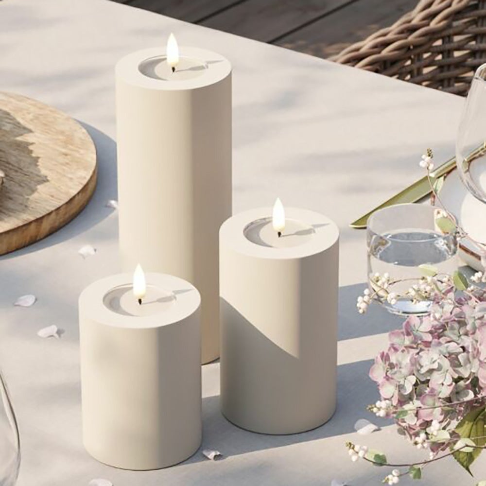  LED outdoor block light 7.5x 10 cm sand