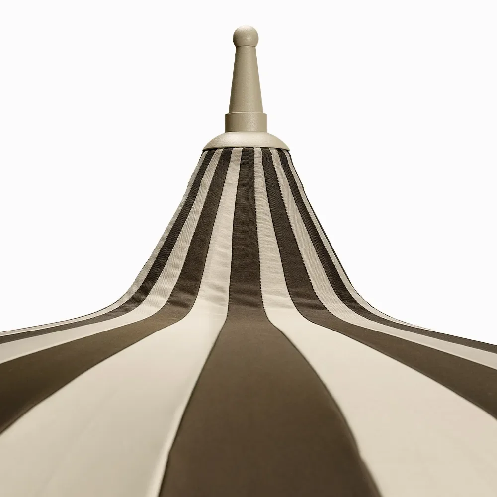 Parasol Ø240 cm Beige/Brown striped