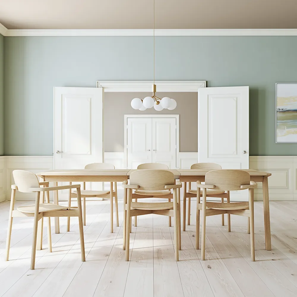 SM842 Dining Chair White Oiled Oak