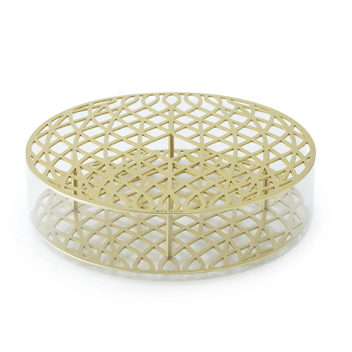 Äng Optimum Brass Ø21,9xH6,2 cm Brass, Glass Klong