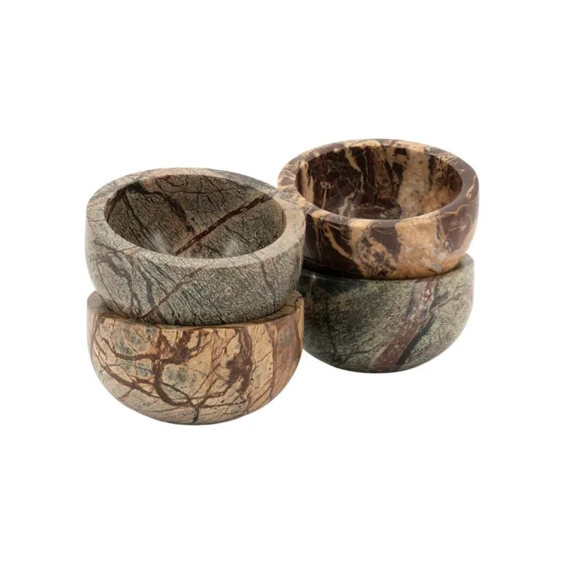 Kawa ( set of 4) 13,5x13,5x7 cm marble multicolour