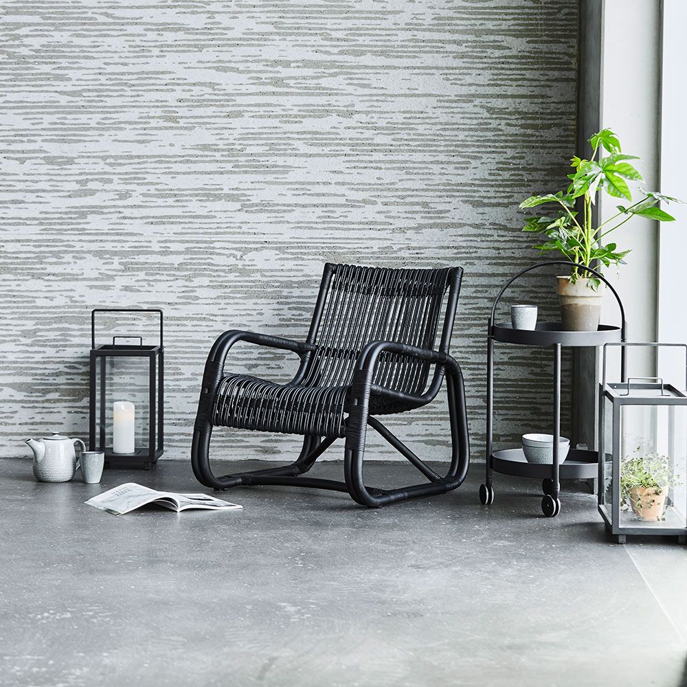 Curve lounge armchair Black