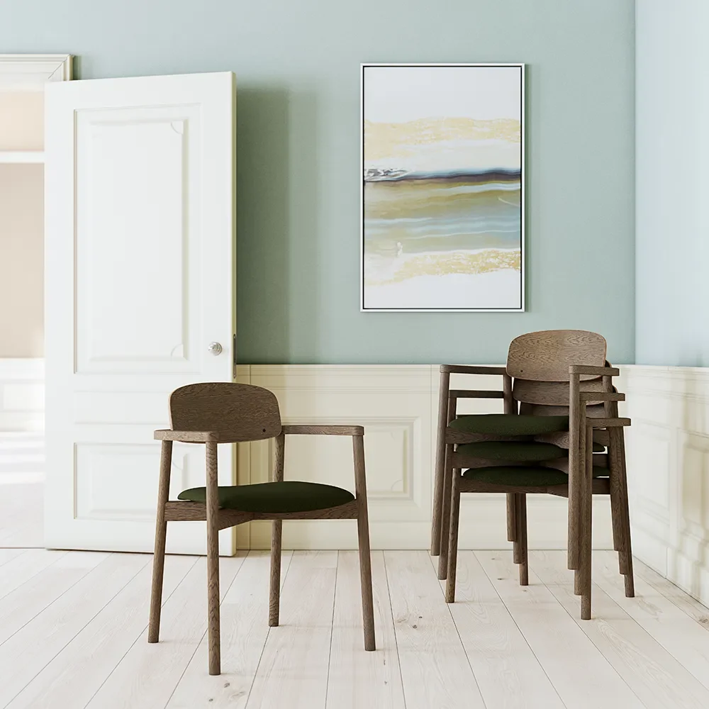  SM842 Dining chair Walnut Lacquer