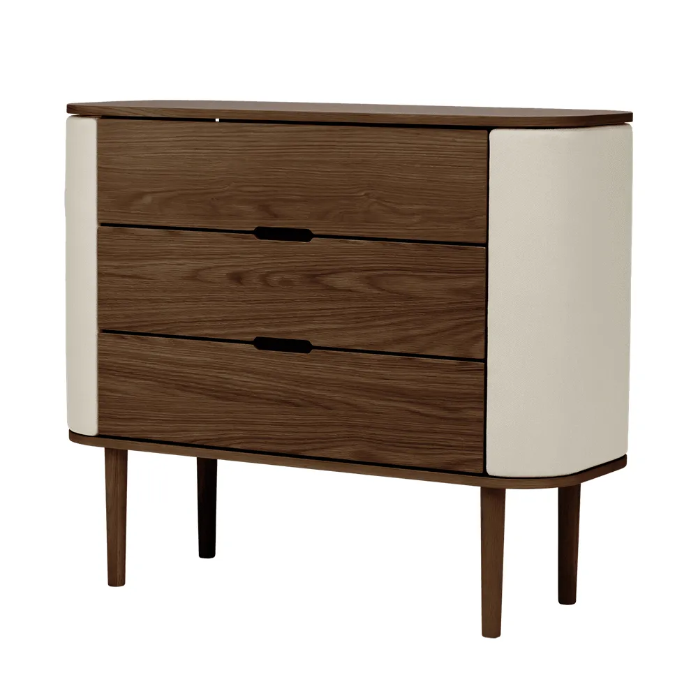 Treasures Chest of Drawers Dark Oak/White Sands