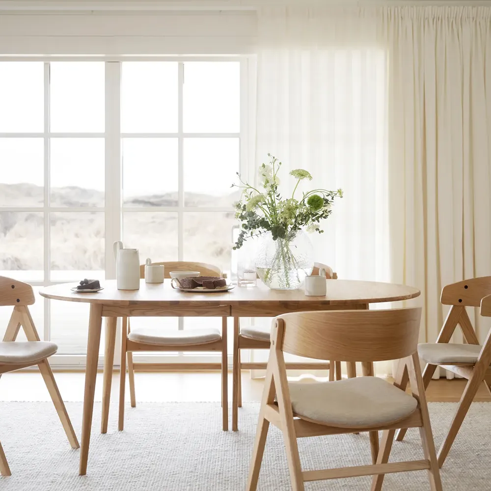 Tyler oval dining table 170-210x705 cm oak