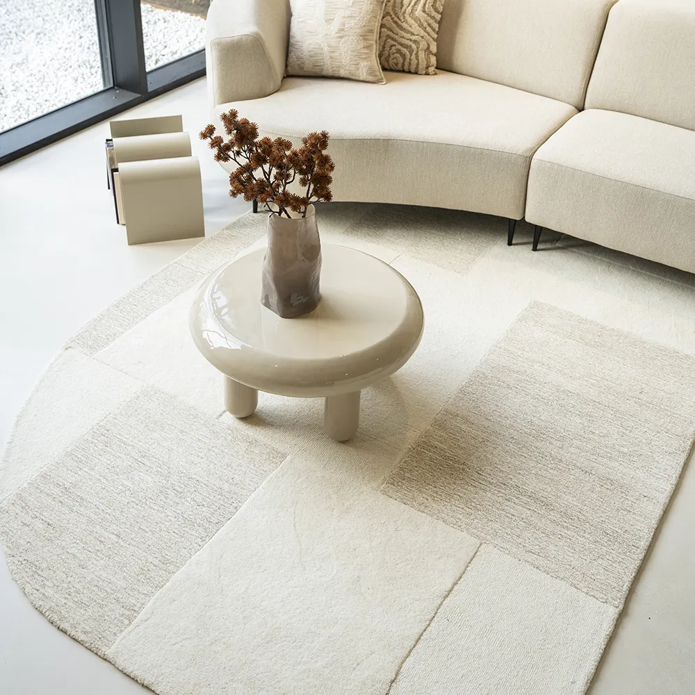 Wool Rug Contour Off-White 290x190 cm