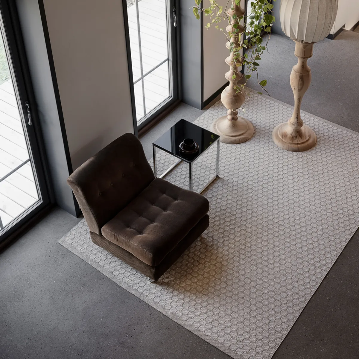 Reversible Plastic Rug MIMI Beige/Vanilla 180 x 260 cm