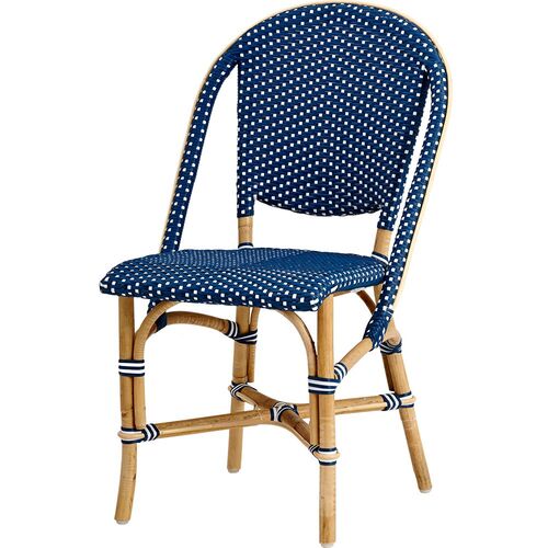 Sofie Rattan Chair Blue