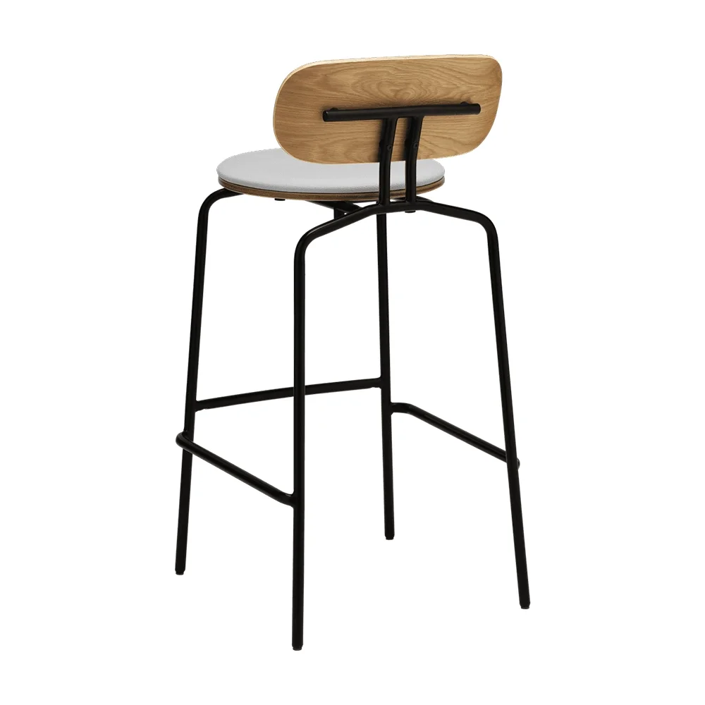 Curious Bar Stool Oak/Black Sterling