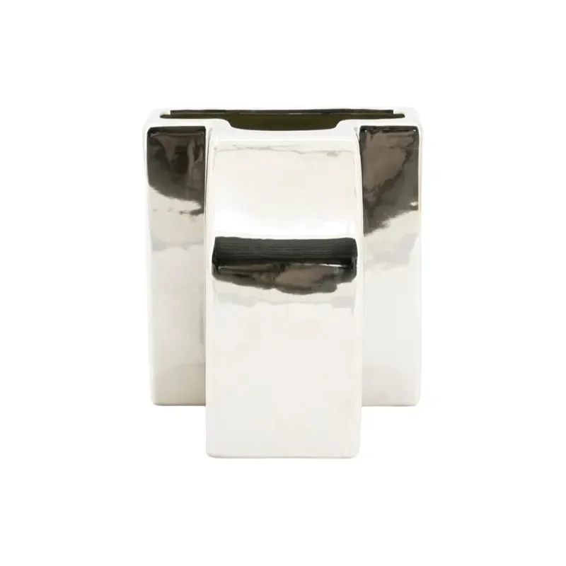 Silv 1 Vase 24x22x26 cm Earthenware Silver