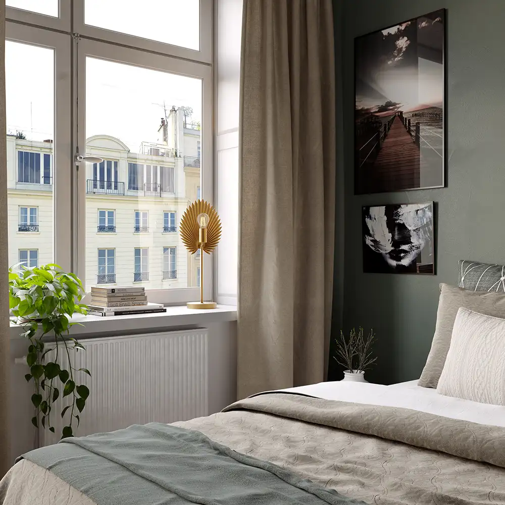 Aruba table lamp H55cm Matt gold