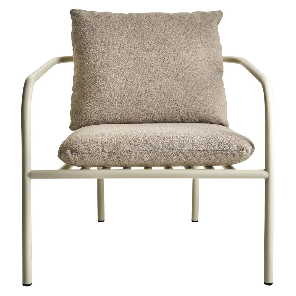 Bendt Armchair Teddy Beige/Pearl White