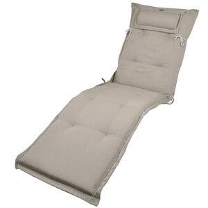 Beige structure Canyon sun lounger cushion (Thick)