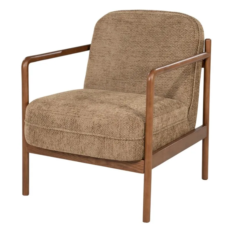 Sutton 66x77x82 cm Eiken Wood & Fabric Brown