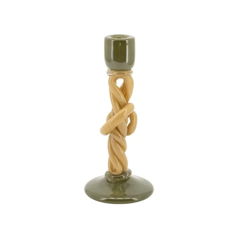 WrapIt candle holder 10,5x10,5x25,5 cm glass multicolour