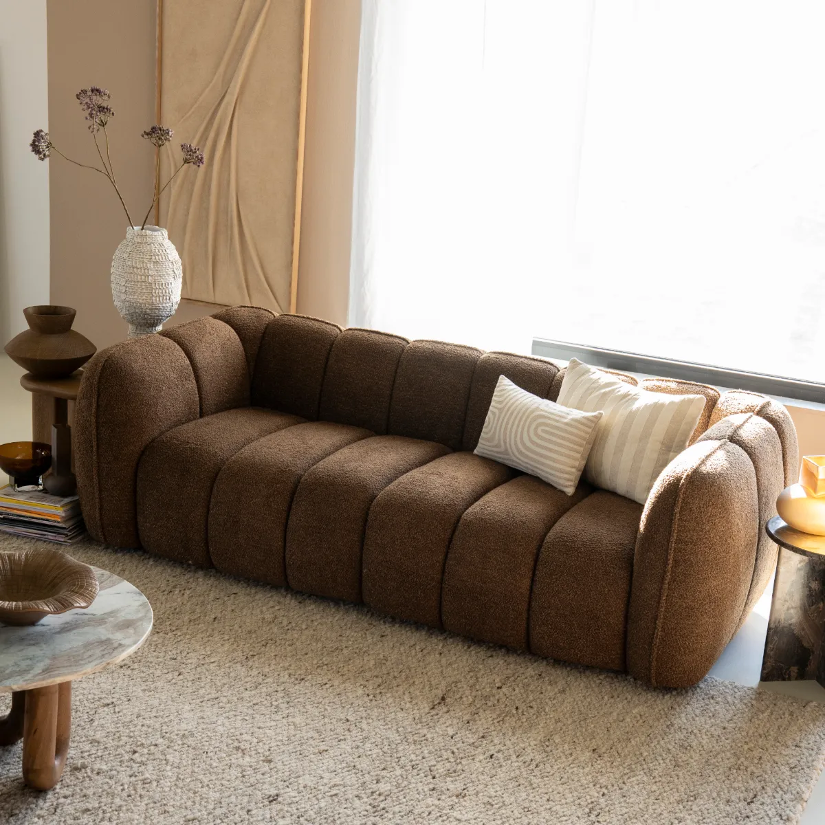 Rug Kalme 160x230 cm Brown