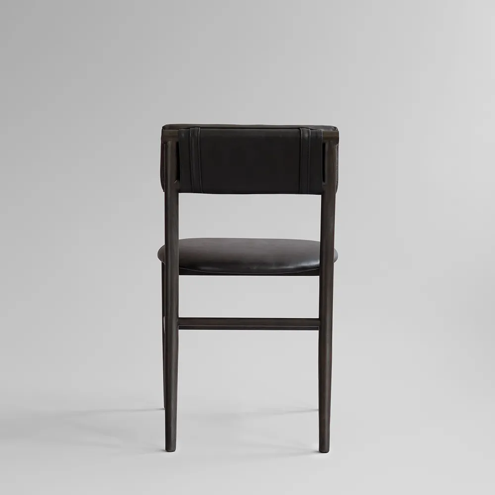 Nama Dining Chair - Coffee Black, Aniline leather black