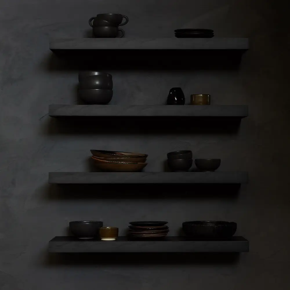  Wall shelf Blackvarnished oak 70x22 cm