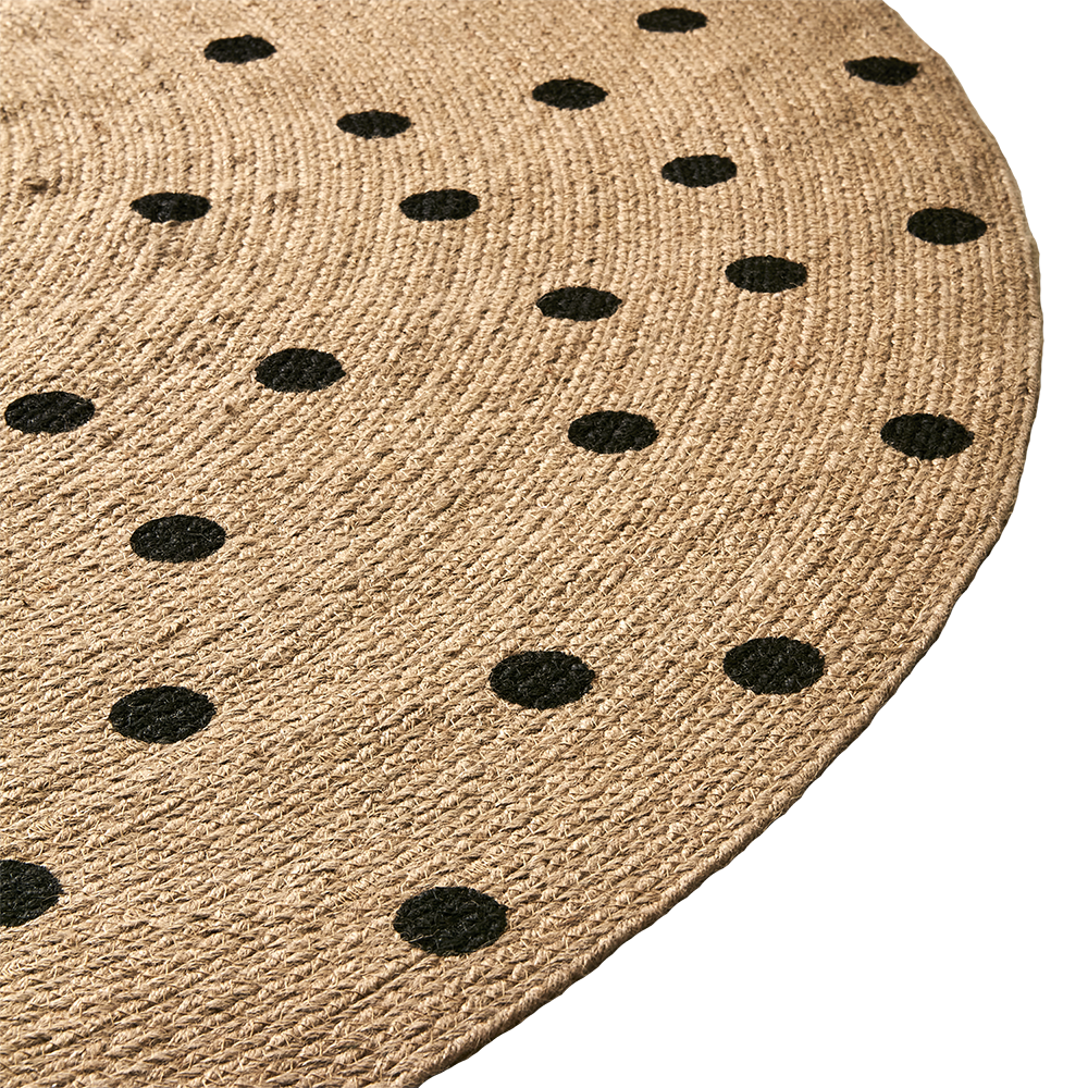  JUNE Carpet natural/black Ø150 cm