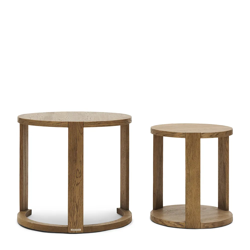 Recycled Oak Side Table Astoria Set of 2