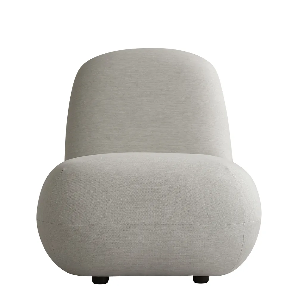 Toe lounge chair Flat - Warm Ash