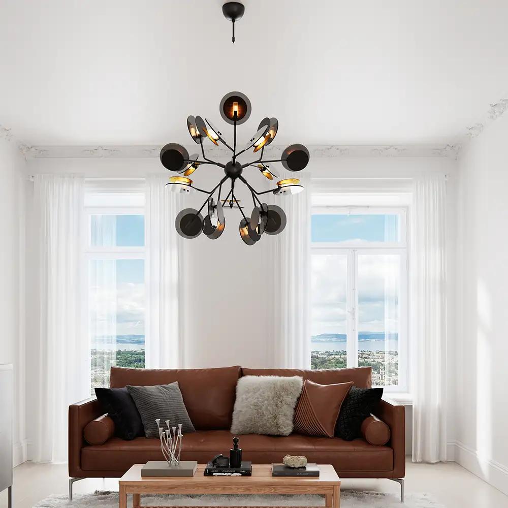 Turno ceiling light Ø80cm Black