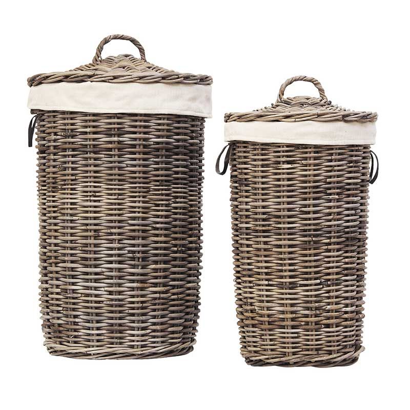 Laundry basket 2-Pack Kubu Grey