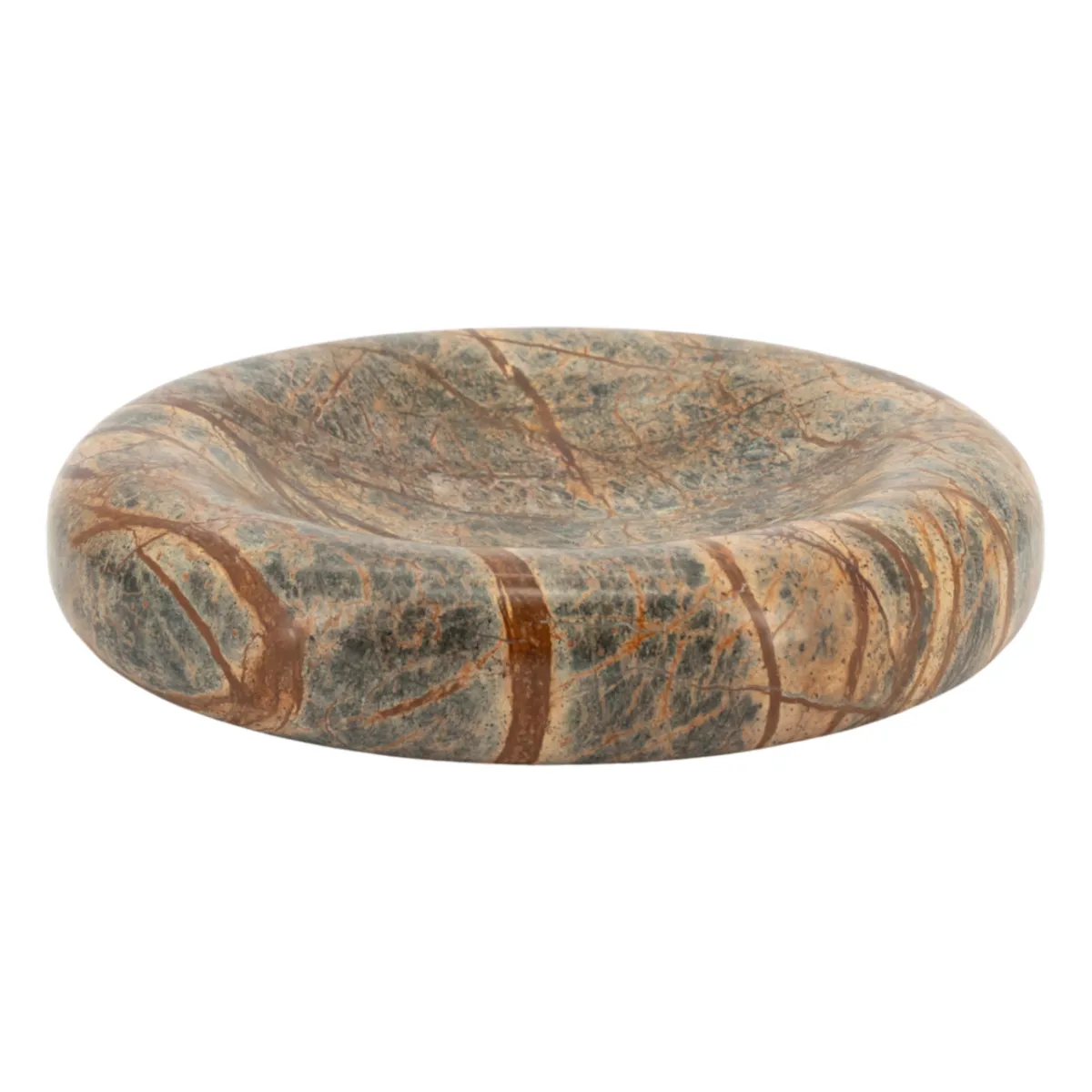 Donut small Bowl 25x25x5 cm Marble Brown