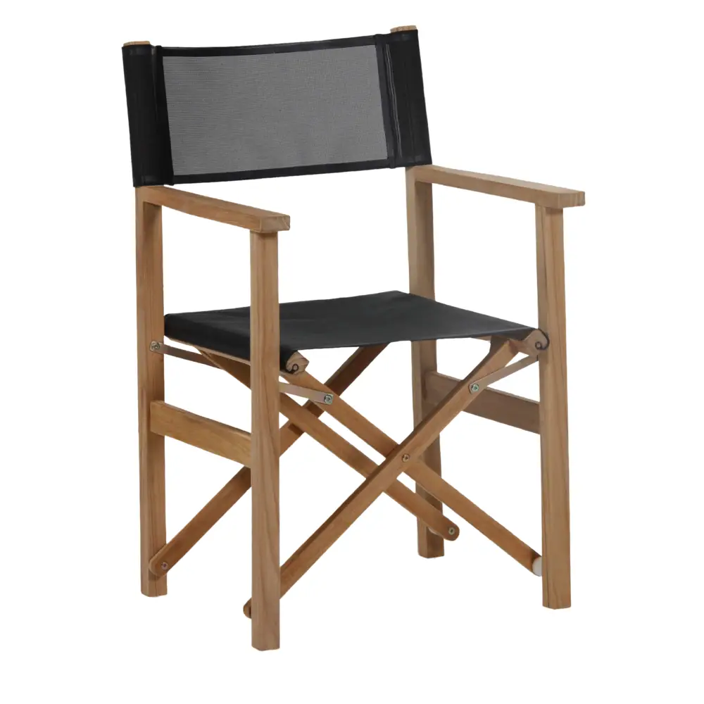 Drama directors chair black / teak
