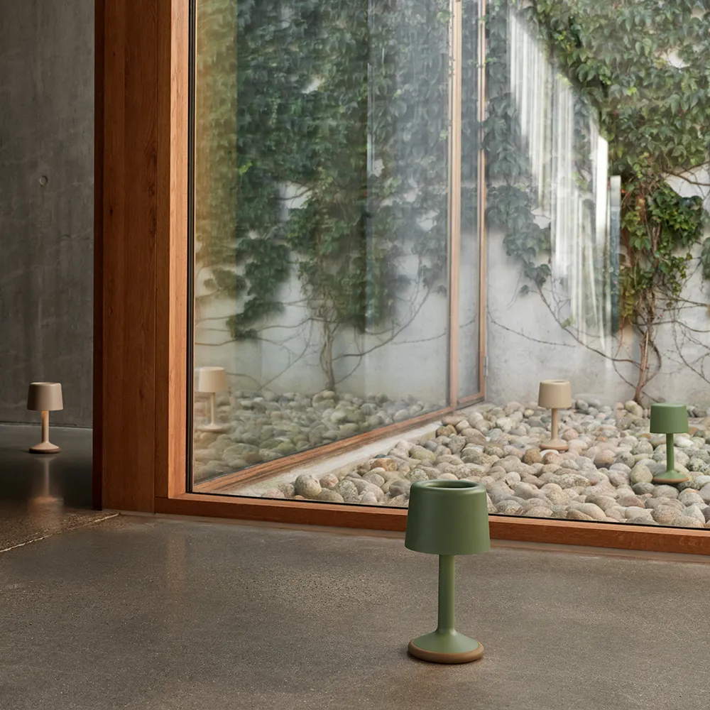 Portable solar cell lamp Luu Olive green