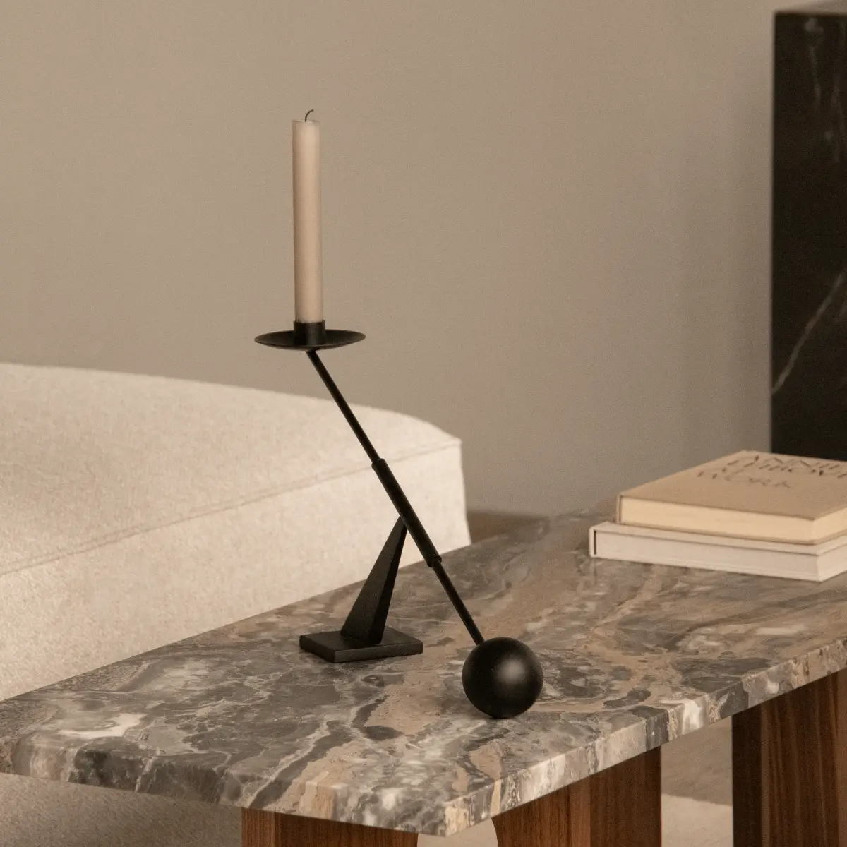 Interconnect Candleholder Small - Black Steel