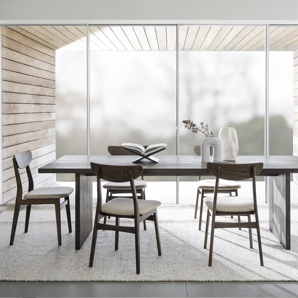 Rodham chair brown oak/beige