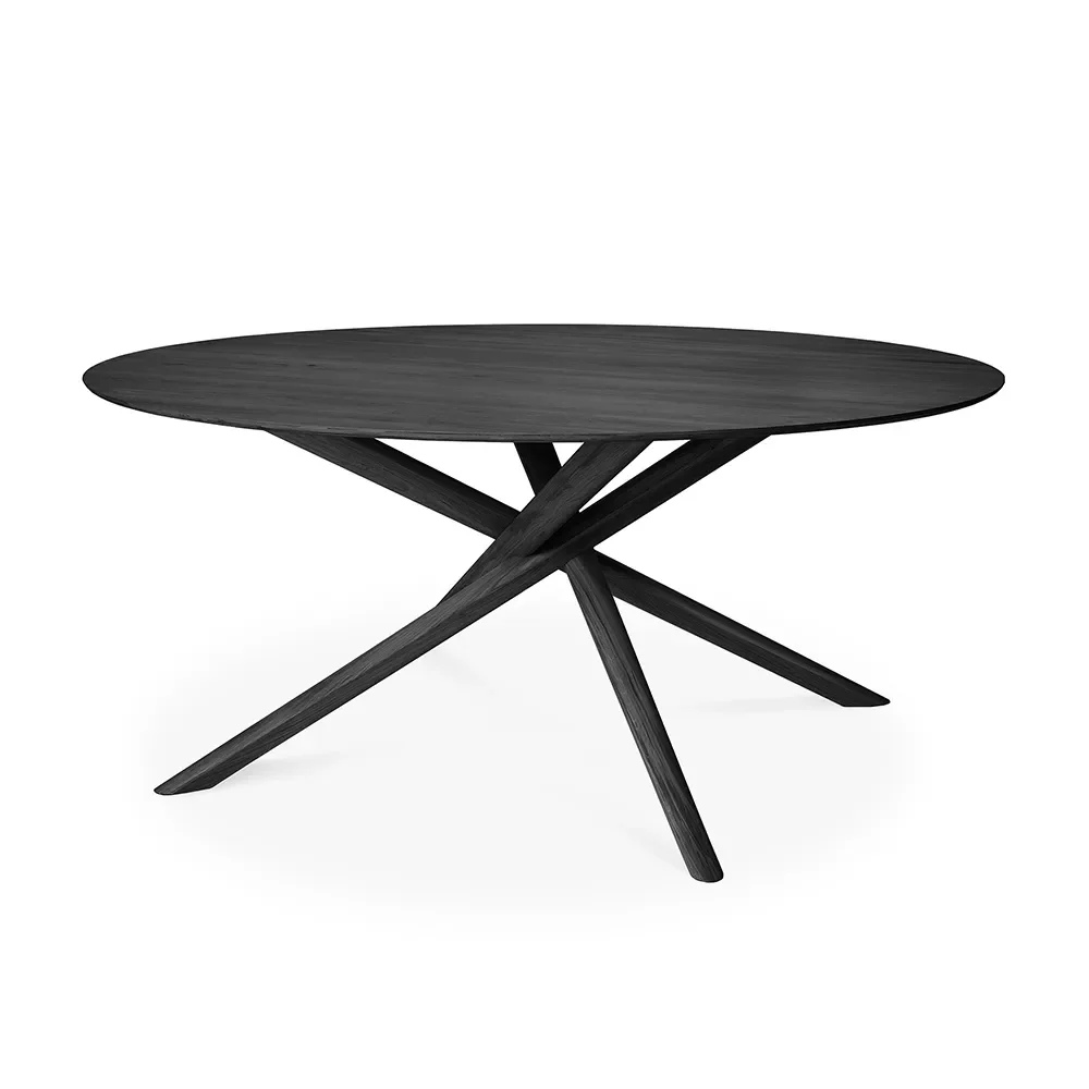 Mikado Dining Table Ø150 cm Black Oak